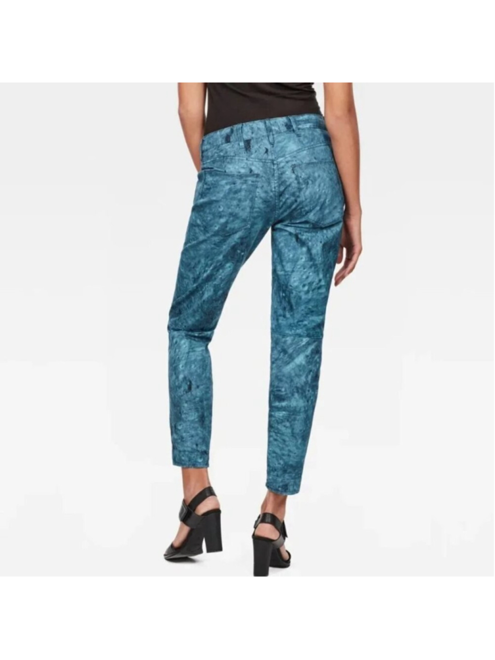 New G-Star x Pharrell Williams Elwood 5622 3D Mid Waist Boyfriend Blue Uranus - Picture 2 of 4